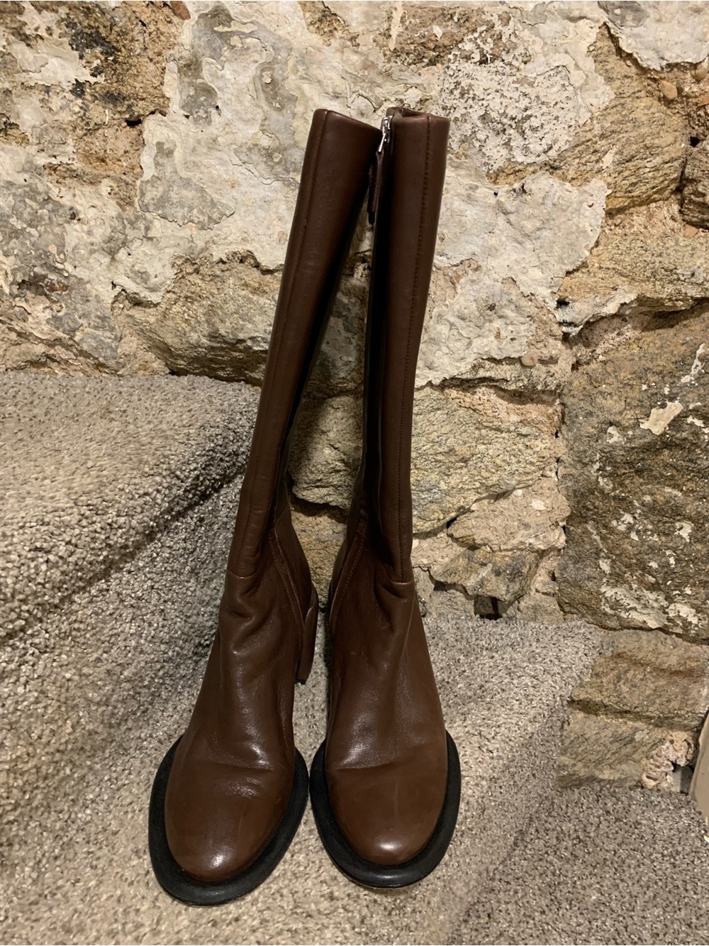 3.1 Phillip Lim Brown Knee-High Leather Heeled Boots